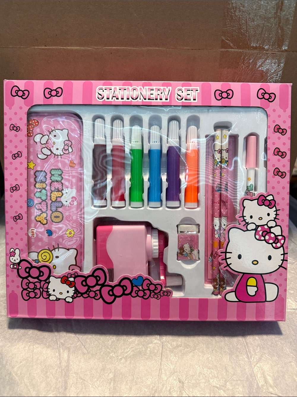 Hello Kitty Pink Kids Stationery Set 13 Piece